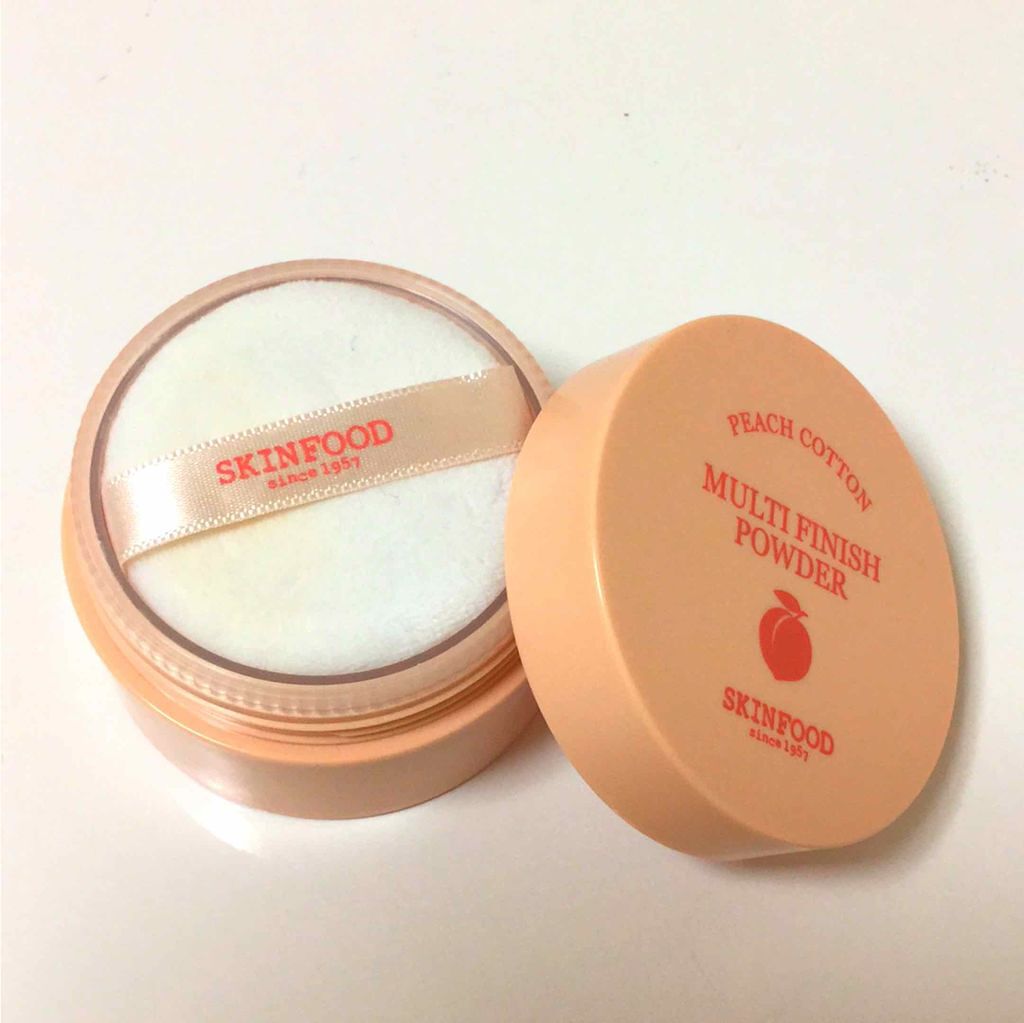 ピーチコットン マルチフィニッシュパウダー/SKINFOOD/ルースパウダーを使ったクチコミ（2枚目）