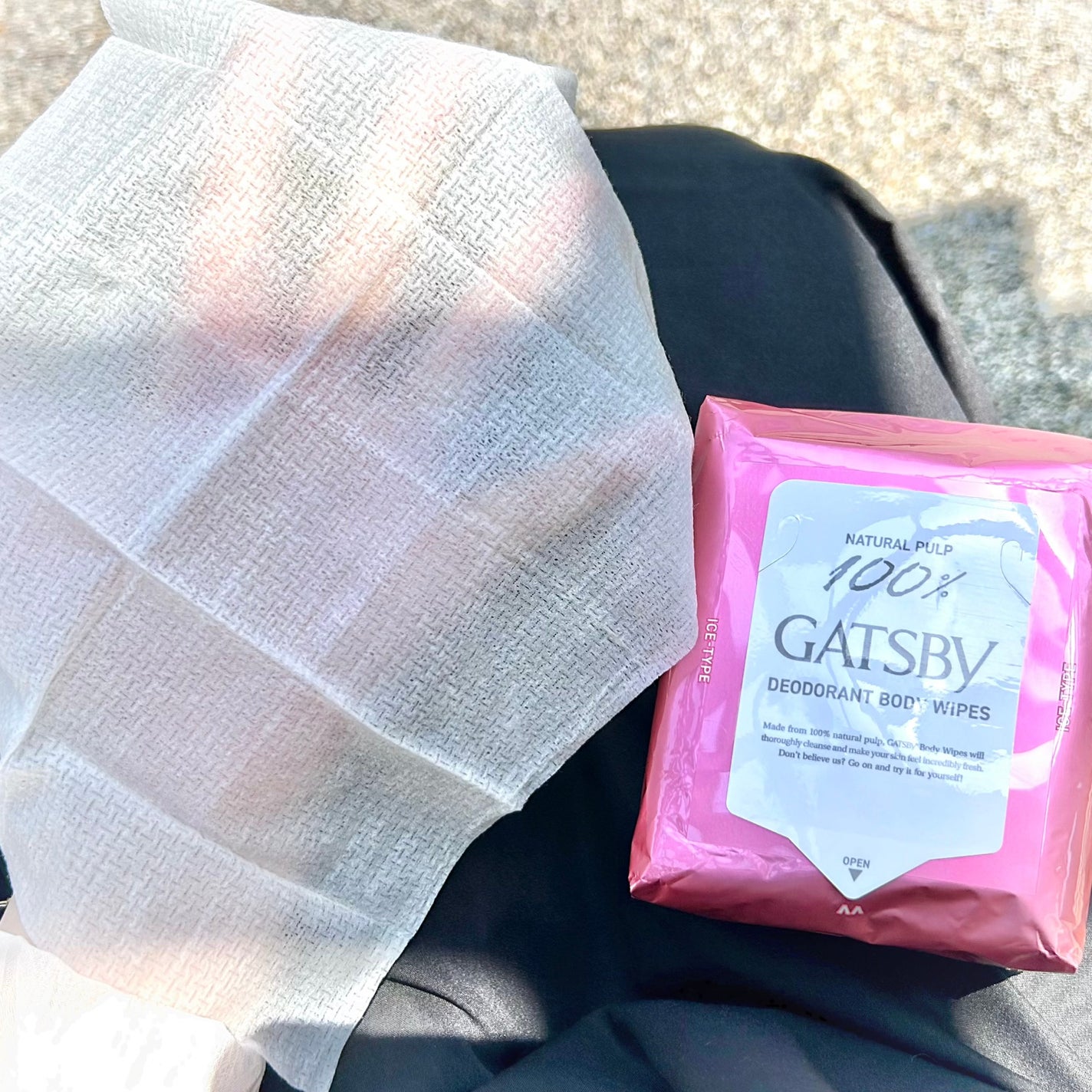 アイスデオドラント ボディペーパーN フリーズピーチ/ギャツビー/ボディシートを使ったクチコミ(2枚目)