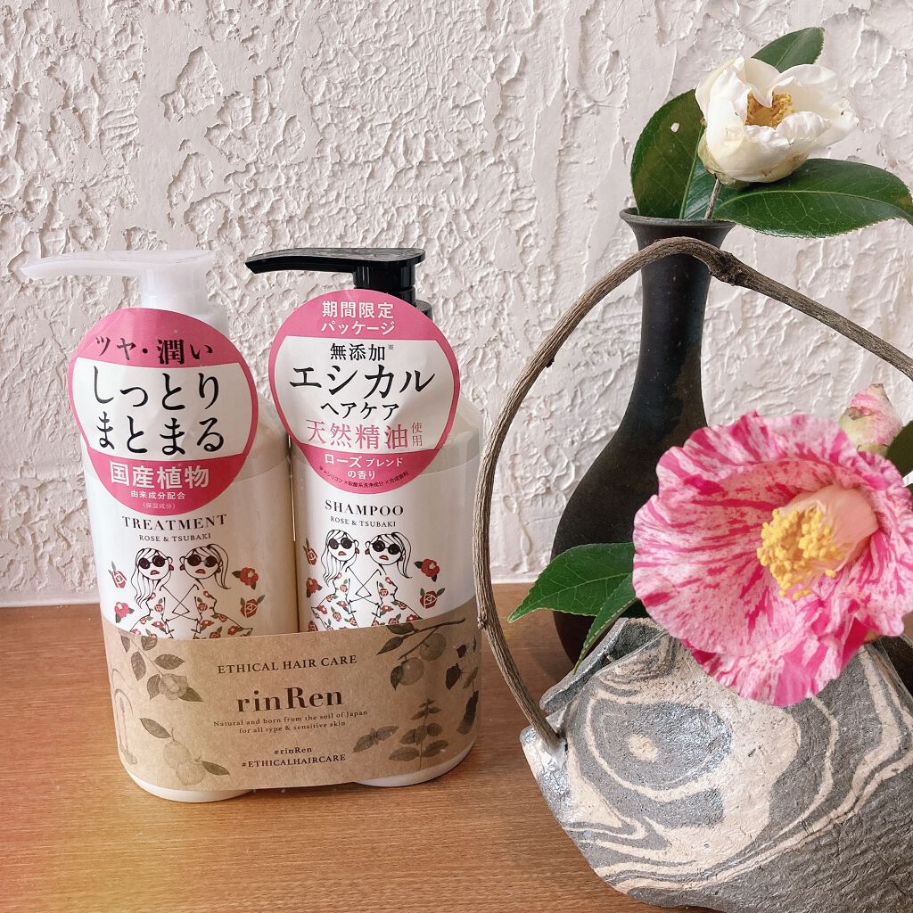 シャンプー/トリートメント ローズ&ツバキ/rinRen(凛恋)/市販シャンプーを使ったクチコミ(2枚目)
