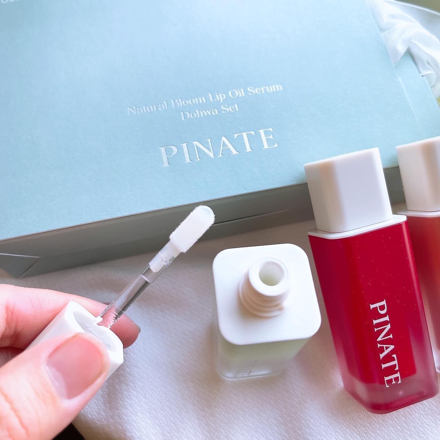 ナチュラルブルームリップオイルセラム 3色セット/PINATE/リップグロスを使ったクチコミ（3枚目）