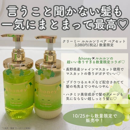 アンドハニー クリーミー ルルルン リペア ペアセット/&honey/シャンプー・コンディショナーを使ったクチコミ(2枚目)