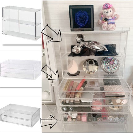 重なるアクリルケース2段引出・大/無印良品/その他化粧小物を使ったクチコミ(4枚目)