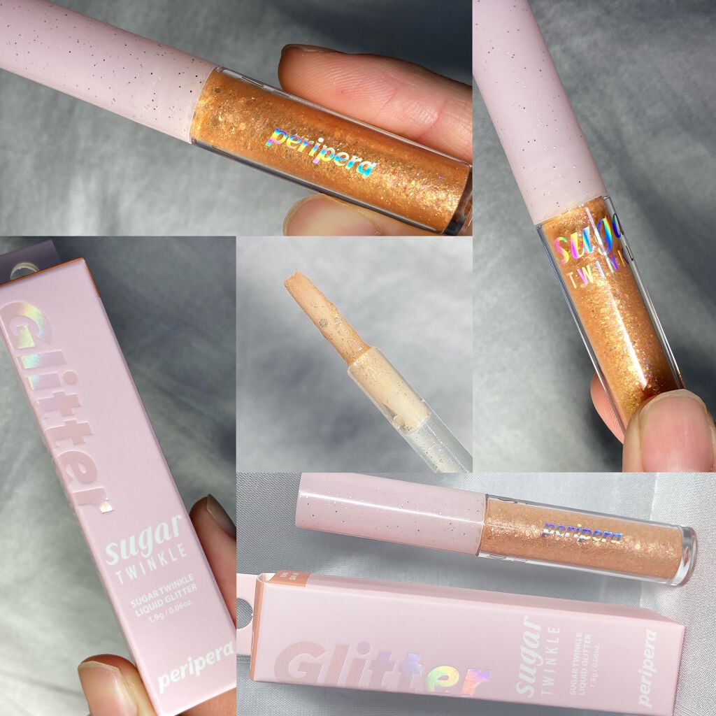 シュガー トゥインクル リキッド グリッター/PERIPERA/グリッターを使ったクチコミ(5枚目)