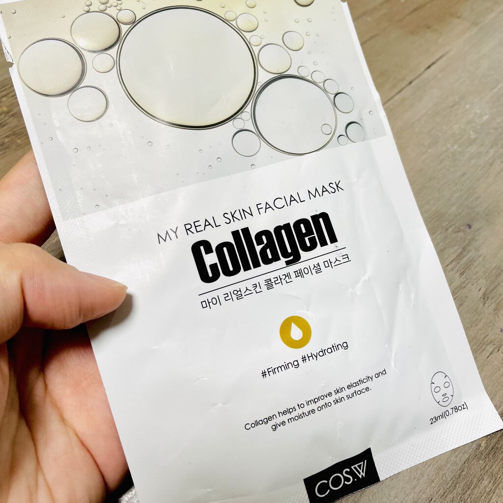MY REAL SKIN FACIAL MASK  Collagen/COS.W/シートマスク・パックを使ったクチコミ（1枚目）