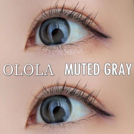 ミューテッド 01 グレー/OLOLA/カラーコンタクトレンズを使ったクチコミ(1枚目)