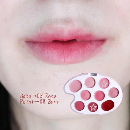 ムードペインティングリップアンドチークパレット/dasique/マルチパレットを使ったクチコミ(5枚目)