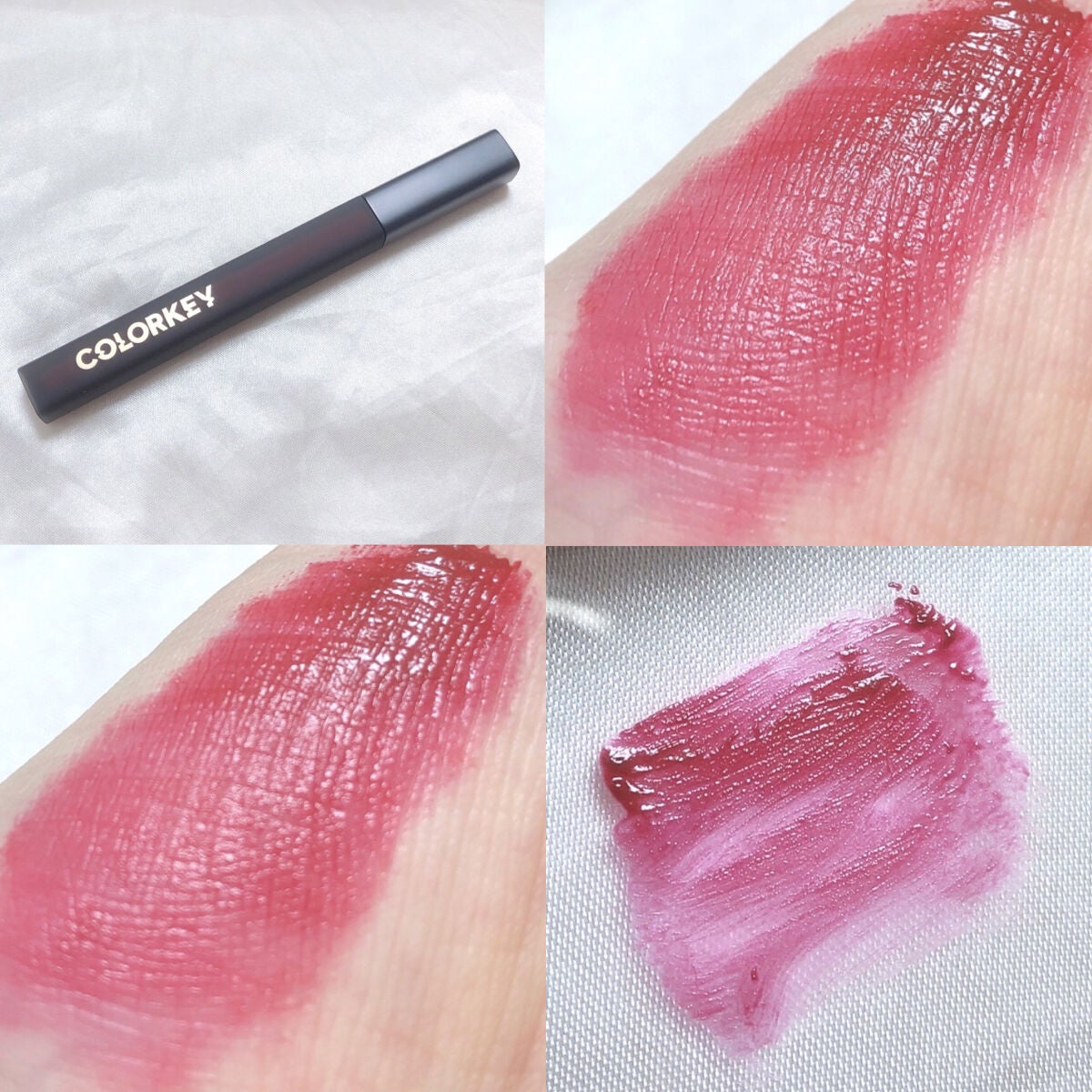 モイストベルベットリップラッカー/COLORKEY/口紅を使ったクチコミ(2枚目)