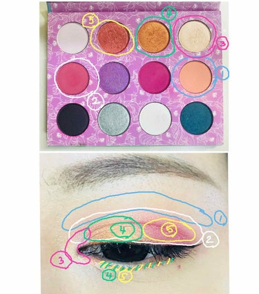 My Little Pony eyeshadow palette/ColourPop/アイシャドウパレットを使ったクチコミ（4枚目）