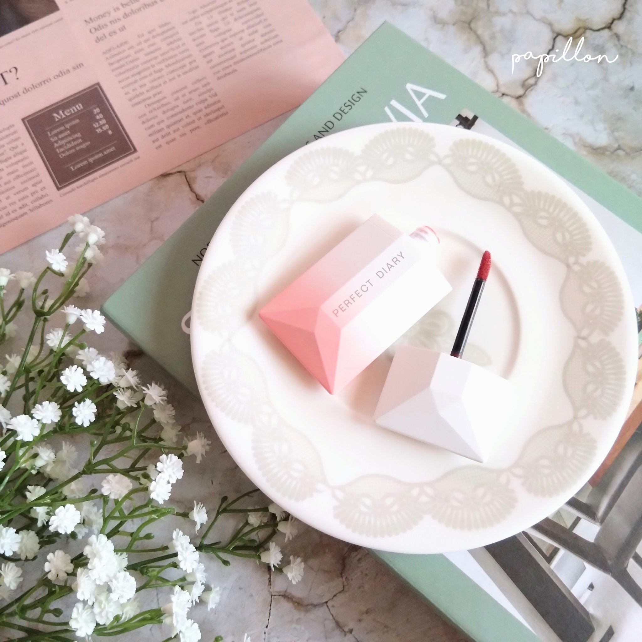 READ ME ウェイトレス ベルベット リップ ステイン「IN LOVE」シリーズ/PERFECT DIARY/口紅を使ったクチコミ（2枚目）