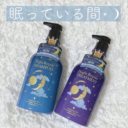 眠っている間 ナイトリペアシャンプー&トリートメント/エラスチン/シャンプー・コンディショナーを使ったクチコミ(1枚目)