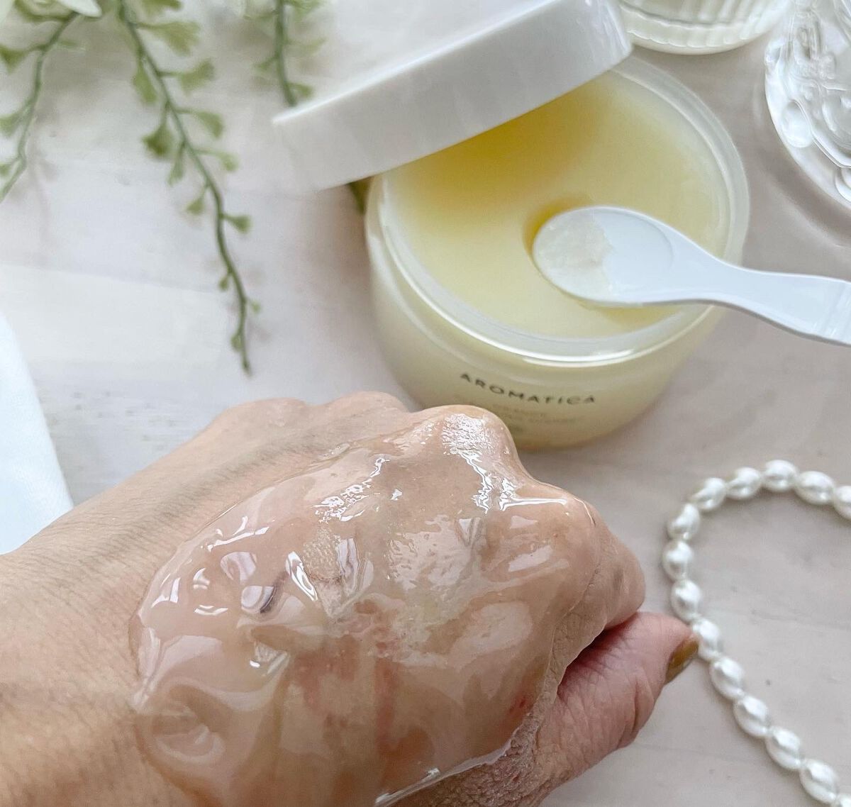 オレンジクレンジングシャーベット/AROMATICA/クレンジングバームを使ったクチコミ(3枚目)