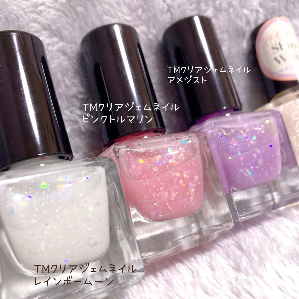 クリアジェムネイル/セリア/マニキュアを使ったクチコミ（3枚目）