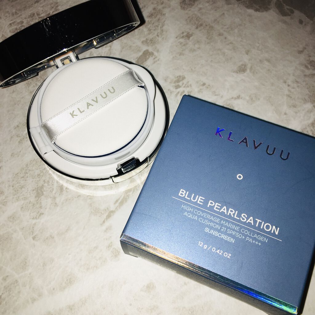 ブルーパールマリンコラーゲンアクアクッション/KLAVUU/クッションファンデーションを使ったクチコミ（1枚目）