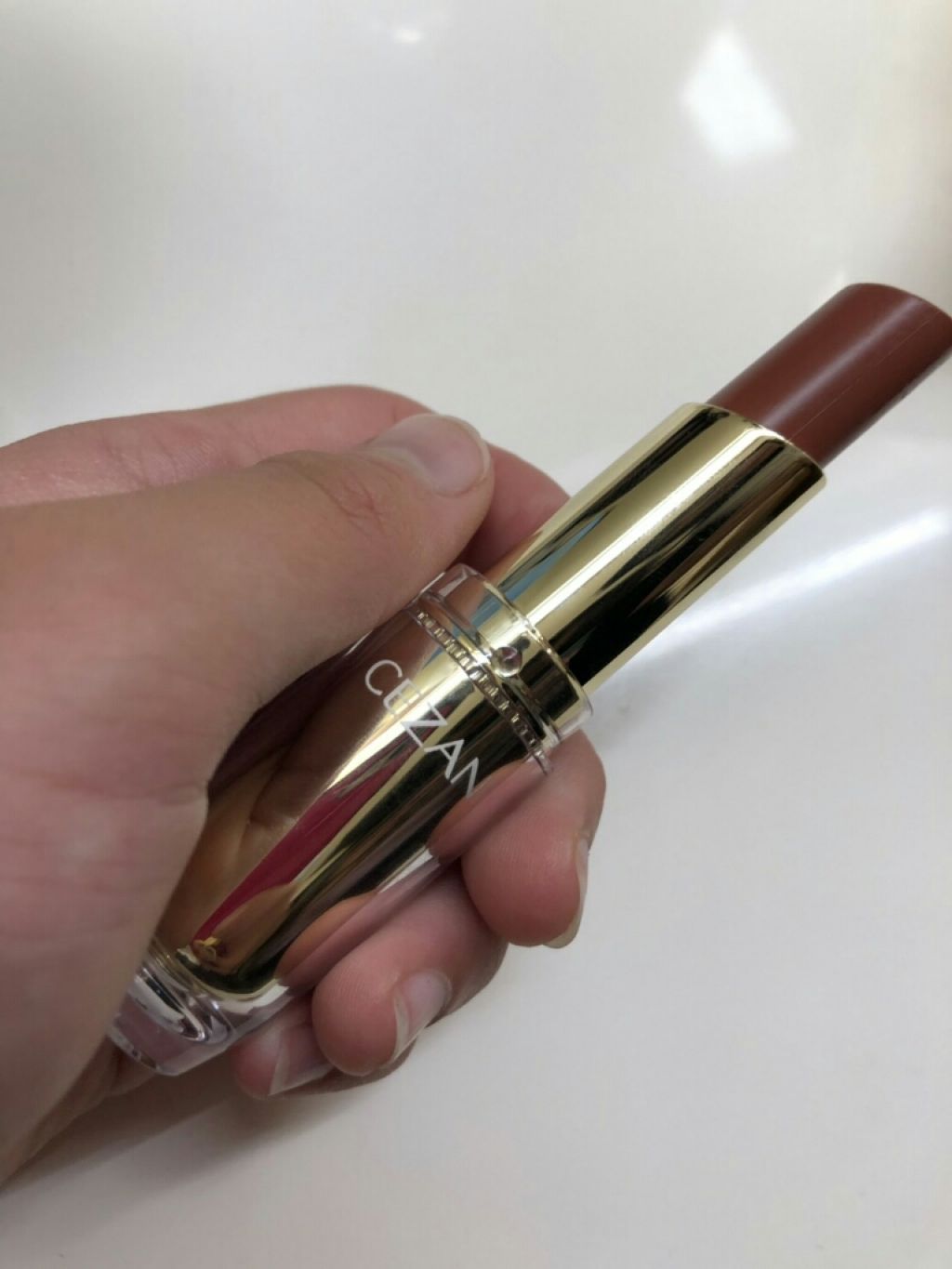 ラスティンググロスリップ/CEZANNE/口紅を使ったクチコミ(3枚目)