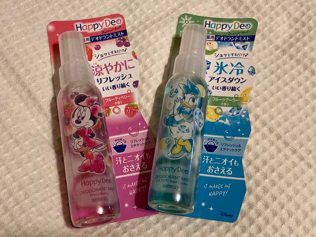 ハッピーデオ デオドラントミスト アイスダウン フルーツクーラー/マンダム/デオドラント・制汗剤を使ったクチコミ(1枚目)