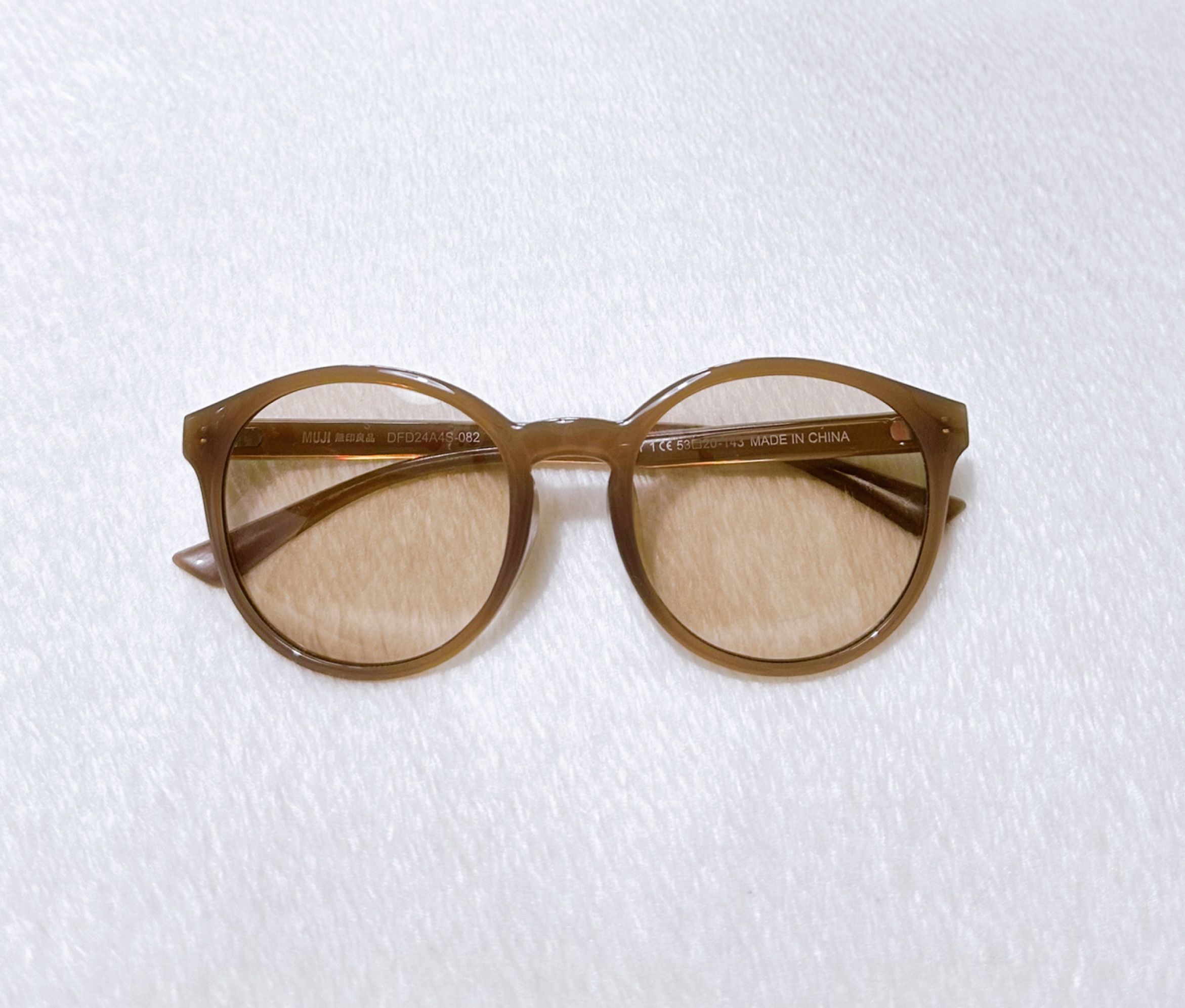 UV400カット　ラージボストン型サングラス　/無印良品/その他を使ったクチコミ（2枚目）