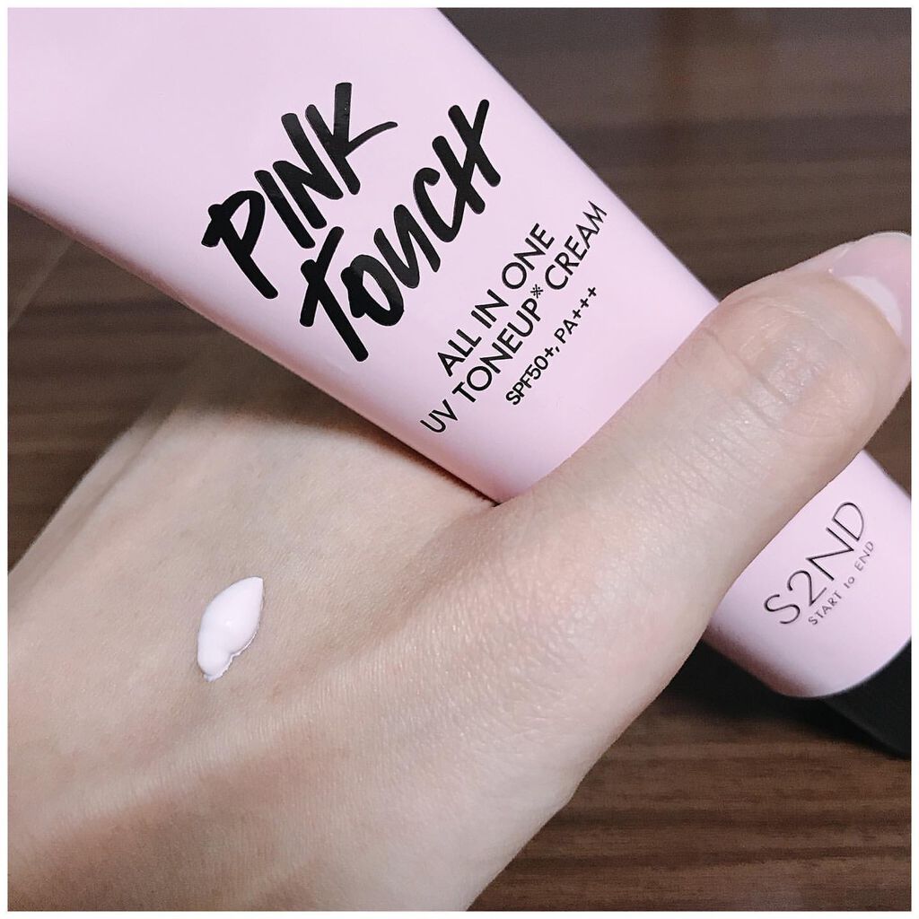 ピンクタッチ UVトーンアップクリーム/S2ND/化粧下地を使ったクチコミ（2枚目）