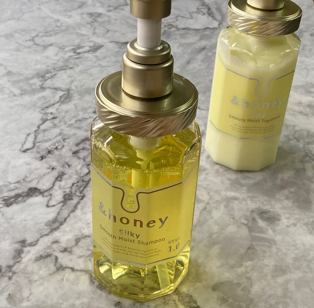 シルキー　スムースモイスチャー　シャンプー　1.0/ヘアトリートメント　2.0/&honey/市販シャンプーを使ったクチコミ（2枚目）