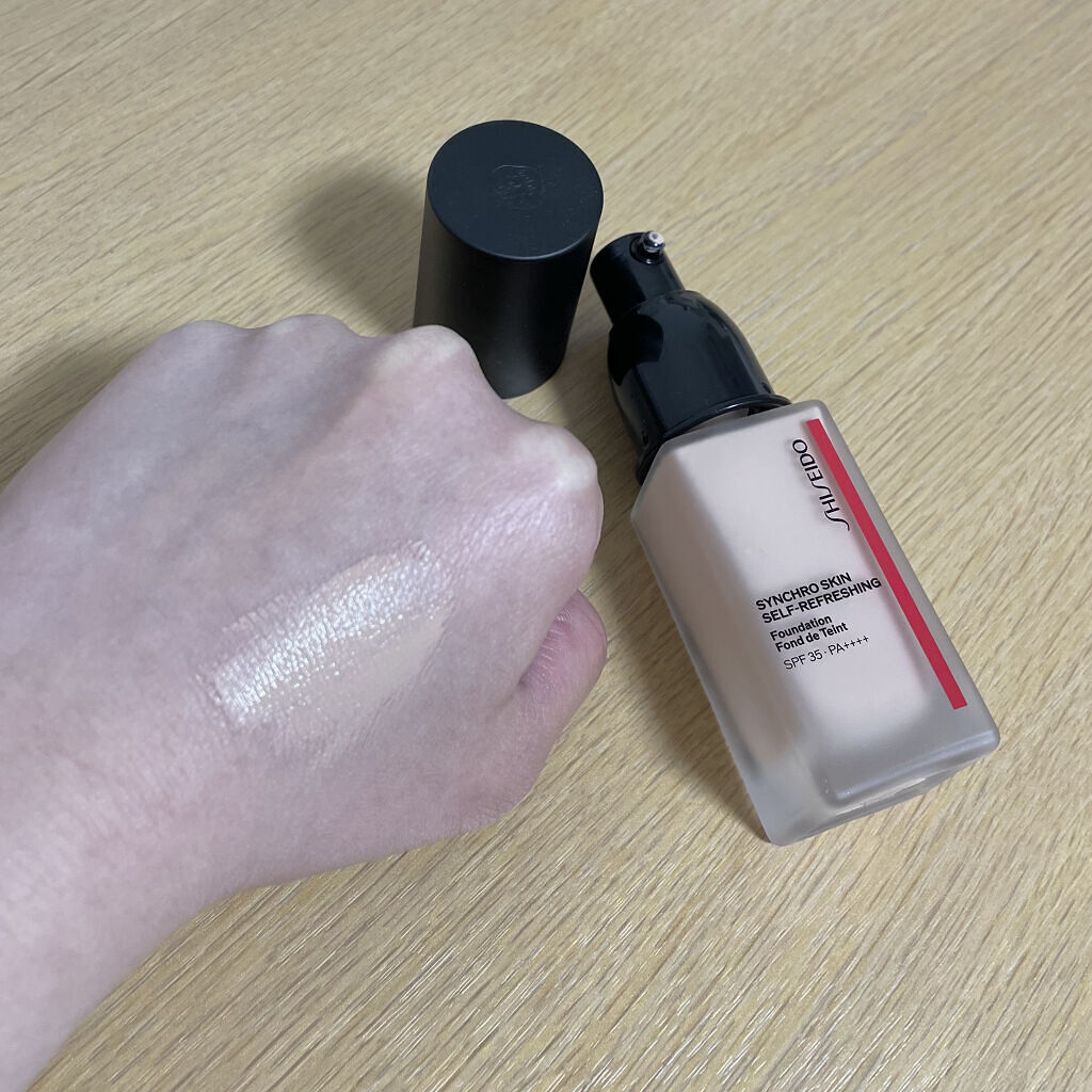 シンクロスキン セルフリフレッシング ファンデーション 220 Linen/SHISEIDO/リキッドファンデーションを使ったクチコミ（2枚目）