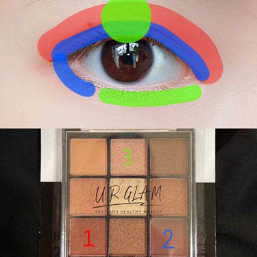 UR GLAM　BLOOMING EYE COLOR PALETTE/U R GLAM/アイシャドウパレットを使ったクチコミ（3枚目）