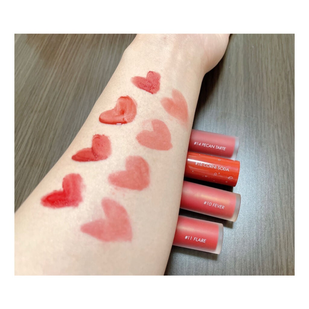 ジューシーラスティングティント/rom&nd/リップティントを使ったクチコミ(3枚目)