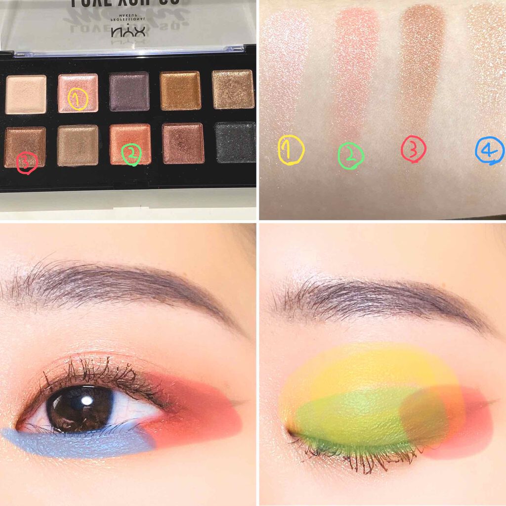 ラブ ユー ソー モッチ シャドウ パレット/NYX Professional Makeup/ジェル・クリームアイシャドウを使ったクチコミ（2枚目）