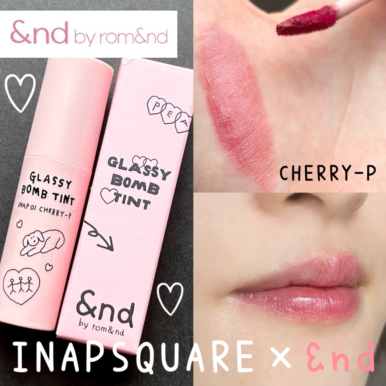 アンドバイロムアンド　グラッシーボムティント/&nd by rom&nd/リップティントを使ったクチコミ（1枚目）