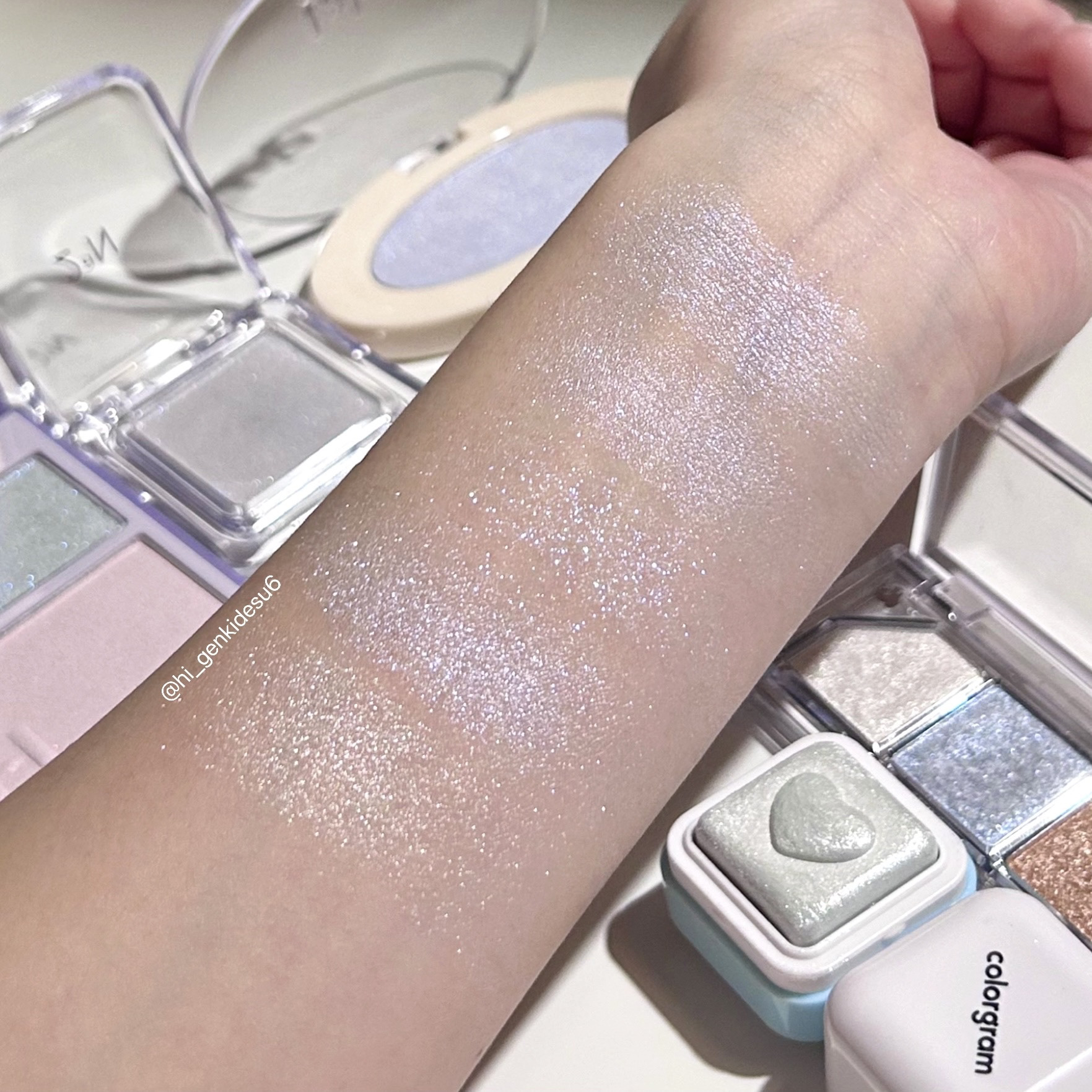 ミルクブリンハートライター/Colorgram/パウダーハイライトを使ったクチコミ（2枚目）