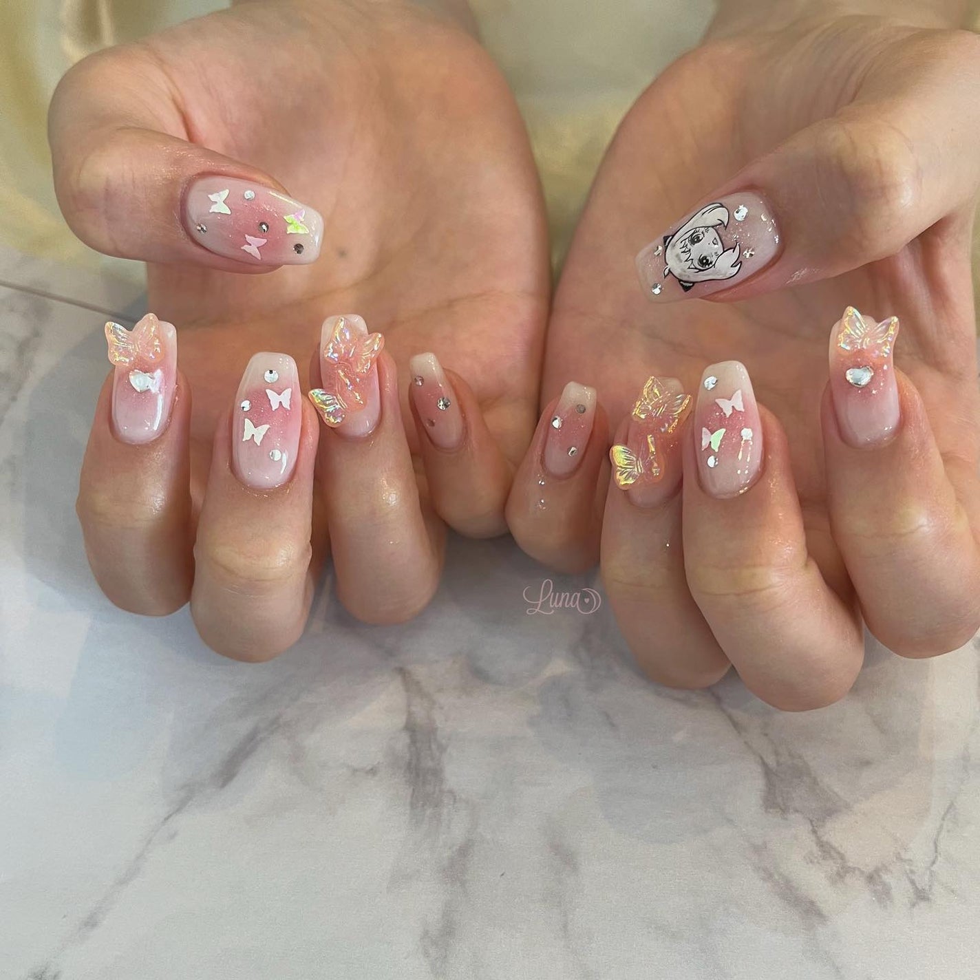 Iuna. Mizuki on LIPS 「.お持込みdesignにアーニャ🎀イラストご希望の方はご予約時..」(2枚目)