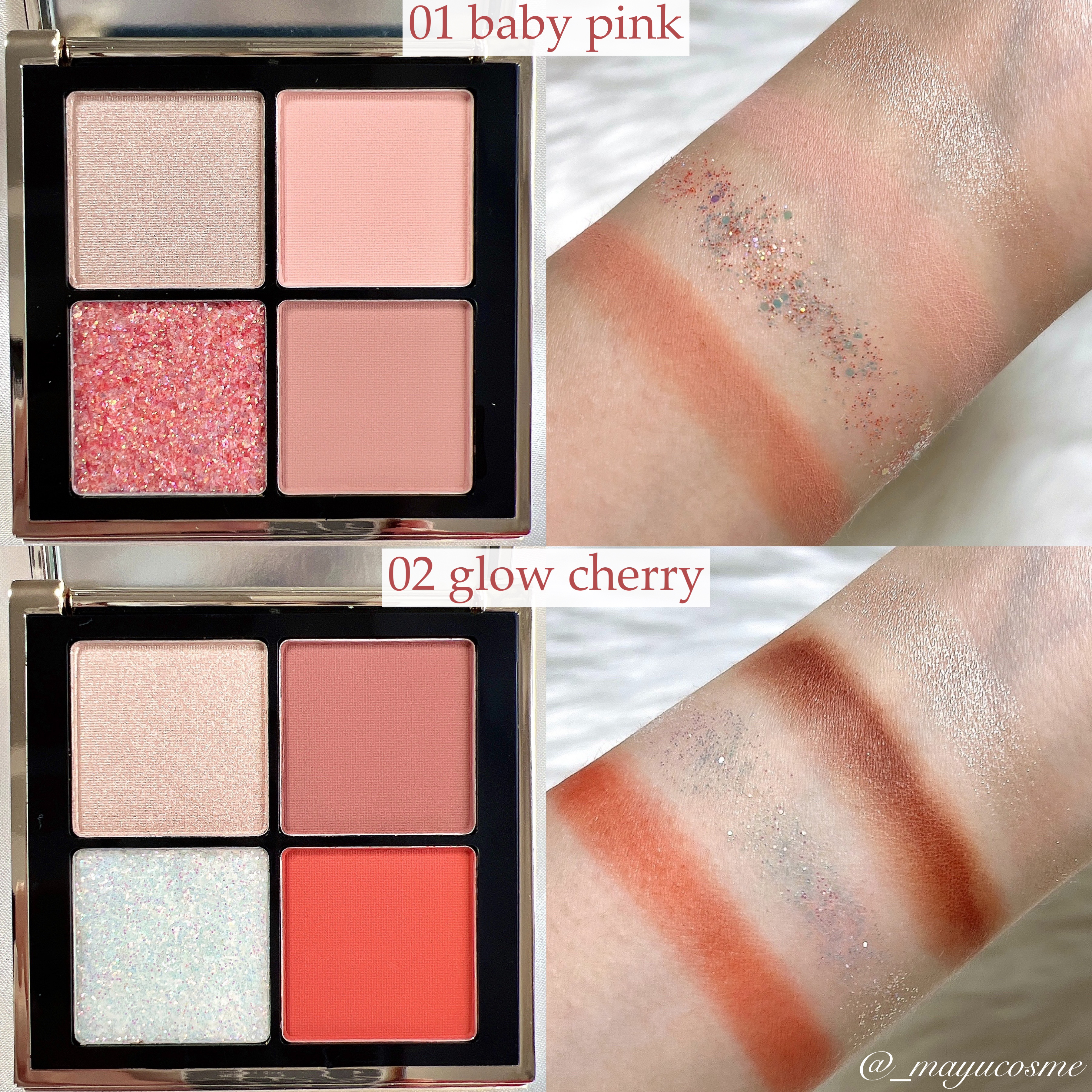 4色アイシャドウパレット 03 nudie apricot/MOKA Japan cosmetics/アイシャドウパレットを使ったクチコミ（2枚目）