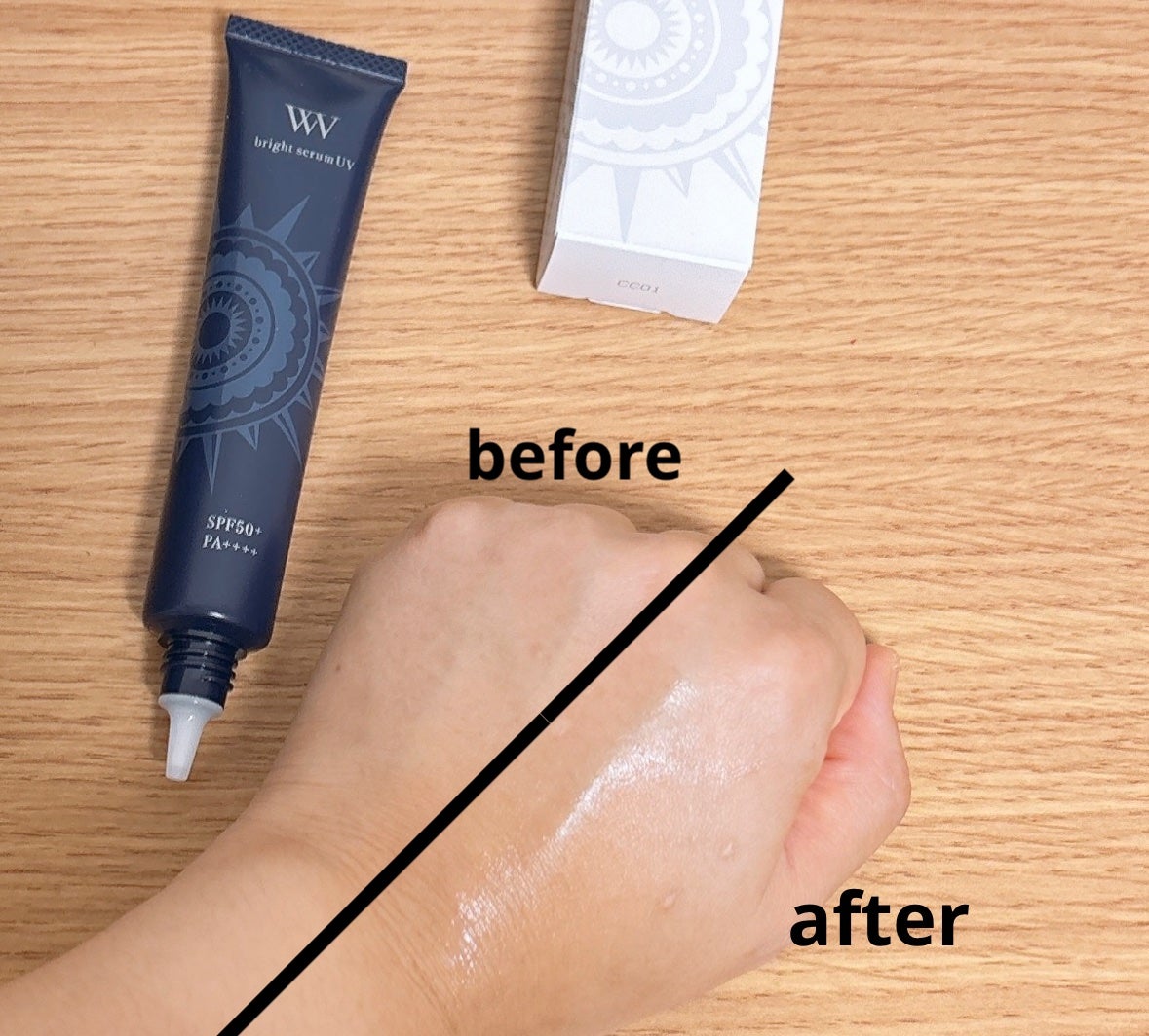 WHITE VEIL ブライトセラムUV/WHITE VEIL/日焼け止めローションを使ったクチコミ(2枚目)