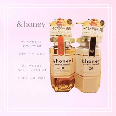 ディープモイスト シャンプー1.0／ヘアトリートメント2.0/&honey/シャンプー・コンディショナーを使ったクチコミ（1枚目）