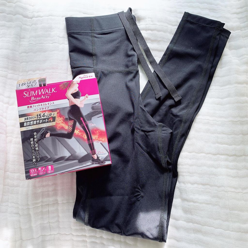 スリムウォーク Beau-Acty 燃焼シェイプレギンス/SLIMWALK/着圧ソックス・レギンスを使ったクチコミ(2枚目)