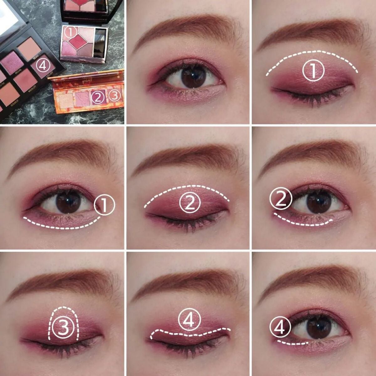 山海シリーズ 4色アイシャドウパレット/GirlCult/アイシャドウパレットを使ったクチコミ(4枚目)