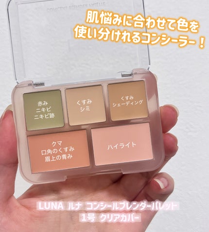 コンシールブレンダーパレット/LUNA/パレットコンシーラーを使ったクチコミ(1枚目)