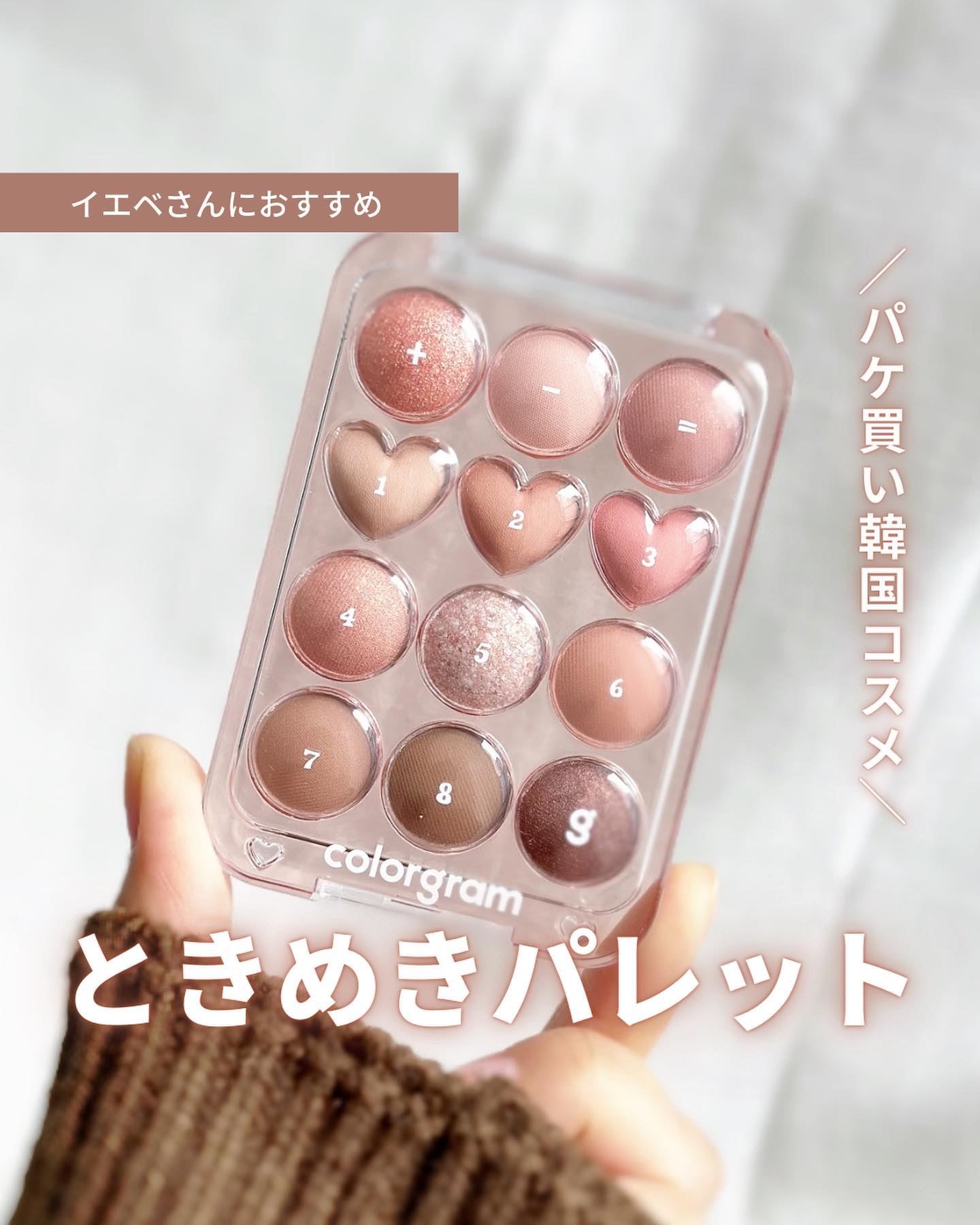 目元チュートリアルアイパレット/Colorgram/アイシャドウパレットを使ったクチコミ（1枚目）