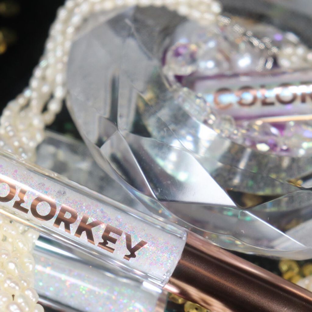 スパークリングギャラクシーリキッドアイシャドウ C01雪夜琥珀/COLORKEY/リキッドアイシャドウを使ったクチコミ（3枚目）