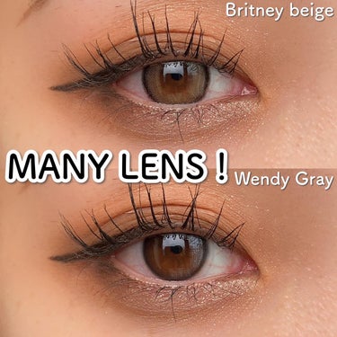 【盛れること間違いなし❤︎】

@many.lens 

Many lens
Britney beige/Wendy gray

▶︎スペック（Britney beige）
DIA 14.0mm
着色直