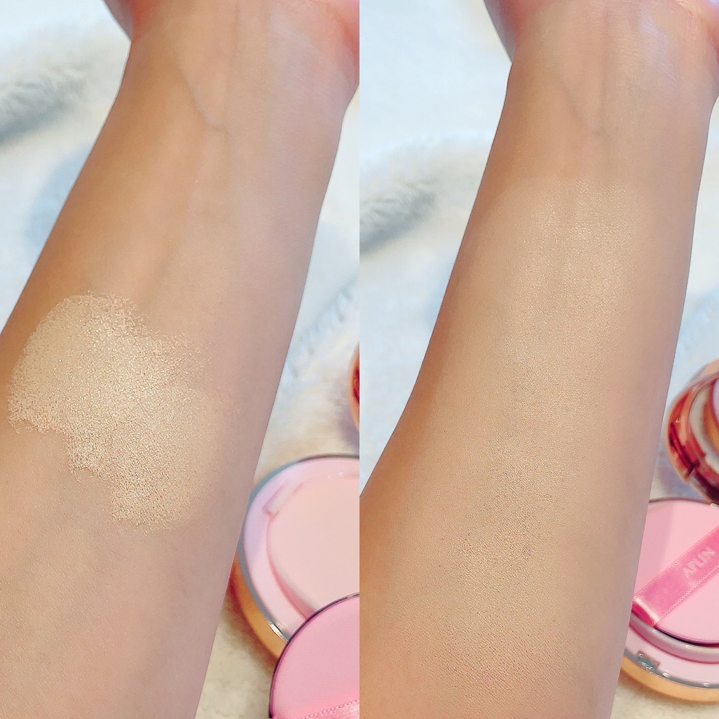 ピンクティーツリーカバークッション/APLIN/クッションファンデーションを使ったクチコミ(3枚目)