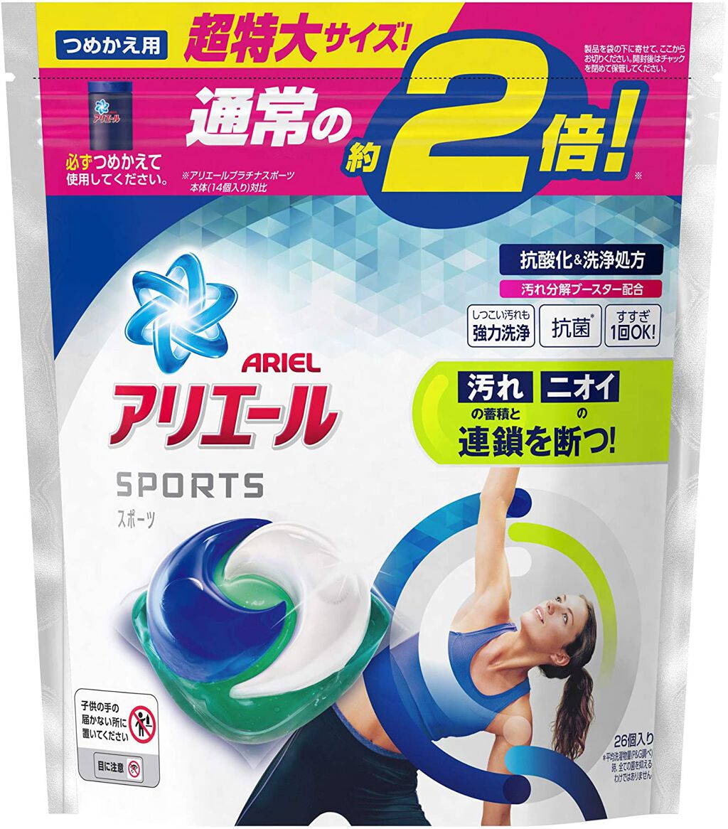 アリエールジェルボール３Dプラチナスポーツ つめかえ用