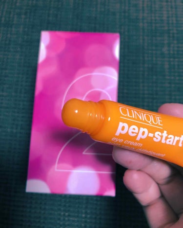 CLINIQUE ペップ スタートアイ クリームのクチコミ「クリニーク　ペップスタートアイクリーム
ミニサイズ


寝不足、お疲れアイに。
コロンと丸いア.....」（2枚目）