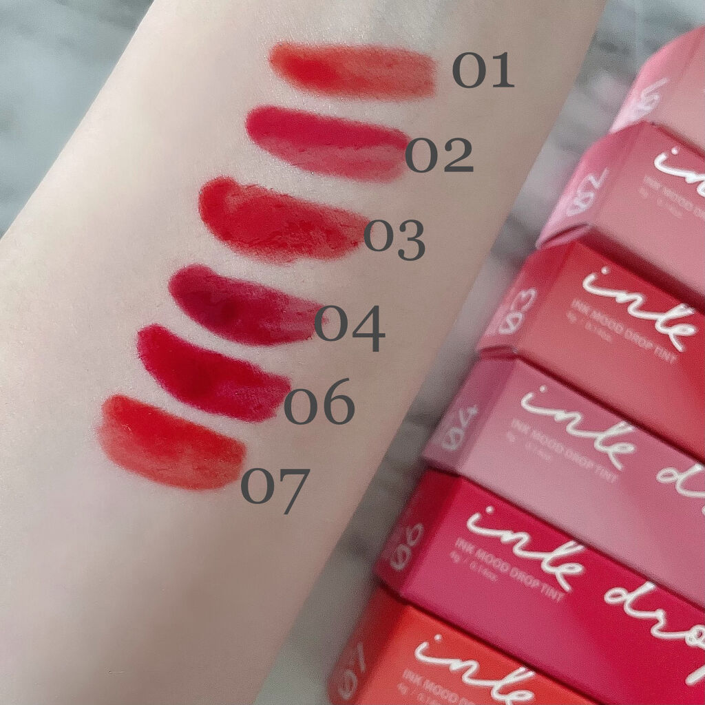 インク ムード ドロップ ティント/PERIPERA/リップグロスを使ったクチコミ（2枚目）