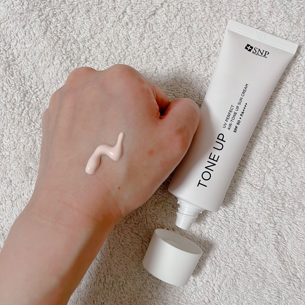 UVパーフェクトエアトーンアップサンクリーム/SNP/日焼け止めクリームを使ったクチコミ(2枚目)