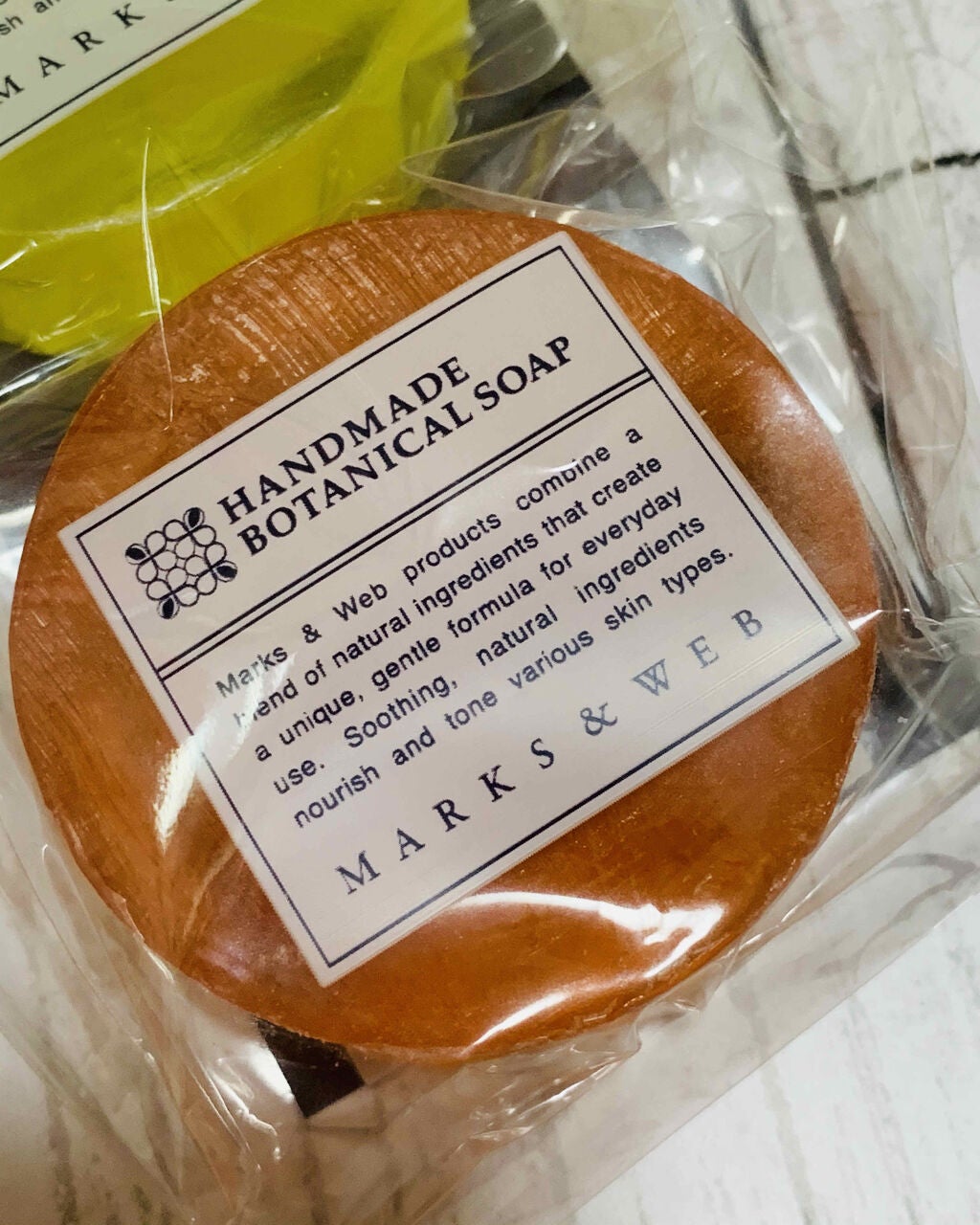 ハンドメイドボタニカルソープ ヘチマ/オレンジ/MARKS&WEB/洗顔石鹸を使ったクチコミ(3枚目)