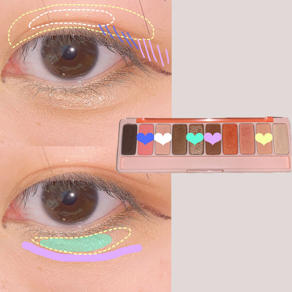 プレイカラー アイシャドウ/ETUDE/アイシャドウパレットを使ったクチコミ（2枚目）