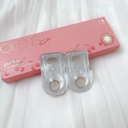 Cherry Moon 1day ブラウン/OLENS/カラーコンタクトレンズを使ったクチコミ(2枚目)