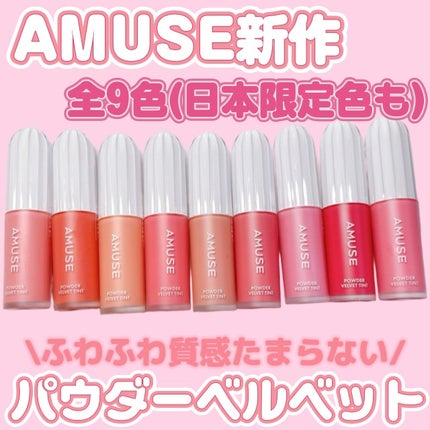 パウダーベルベットティント/AMUSE/リップティントを使ったクチコミ(1枚目)
