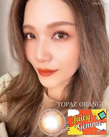 Juicy Gemme Topaz Orange/otr/カラーコンタクトレンズを使ったクチコミ（2枚目）