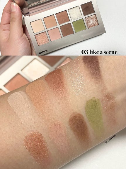 ニューデップスアイシャドウパレット/hince/アイシャドウパレットを使ったクチコミ(3枚目)