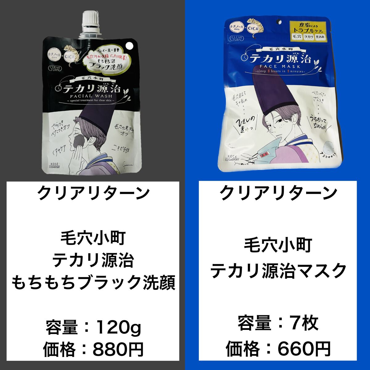 毛穴小町 テカリ源治 マスク/クリアターン/シートマスク・パックを使ったクチコミ（2枚目）